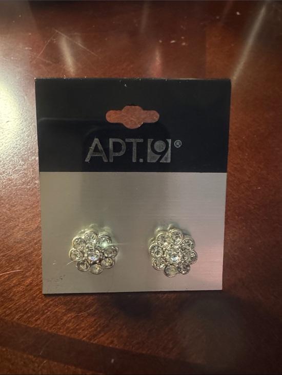 Apt. 9 Jewelry - Apt. 9 Silver Crystal Flower Cluster Stud Earrings